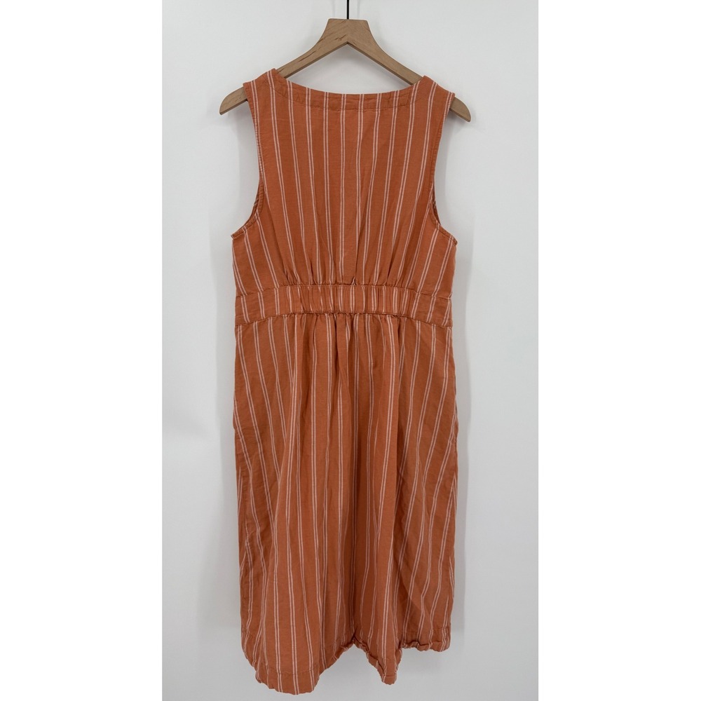 Pact Rust Orange Striped Midi Dress - Picture 6 of 10